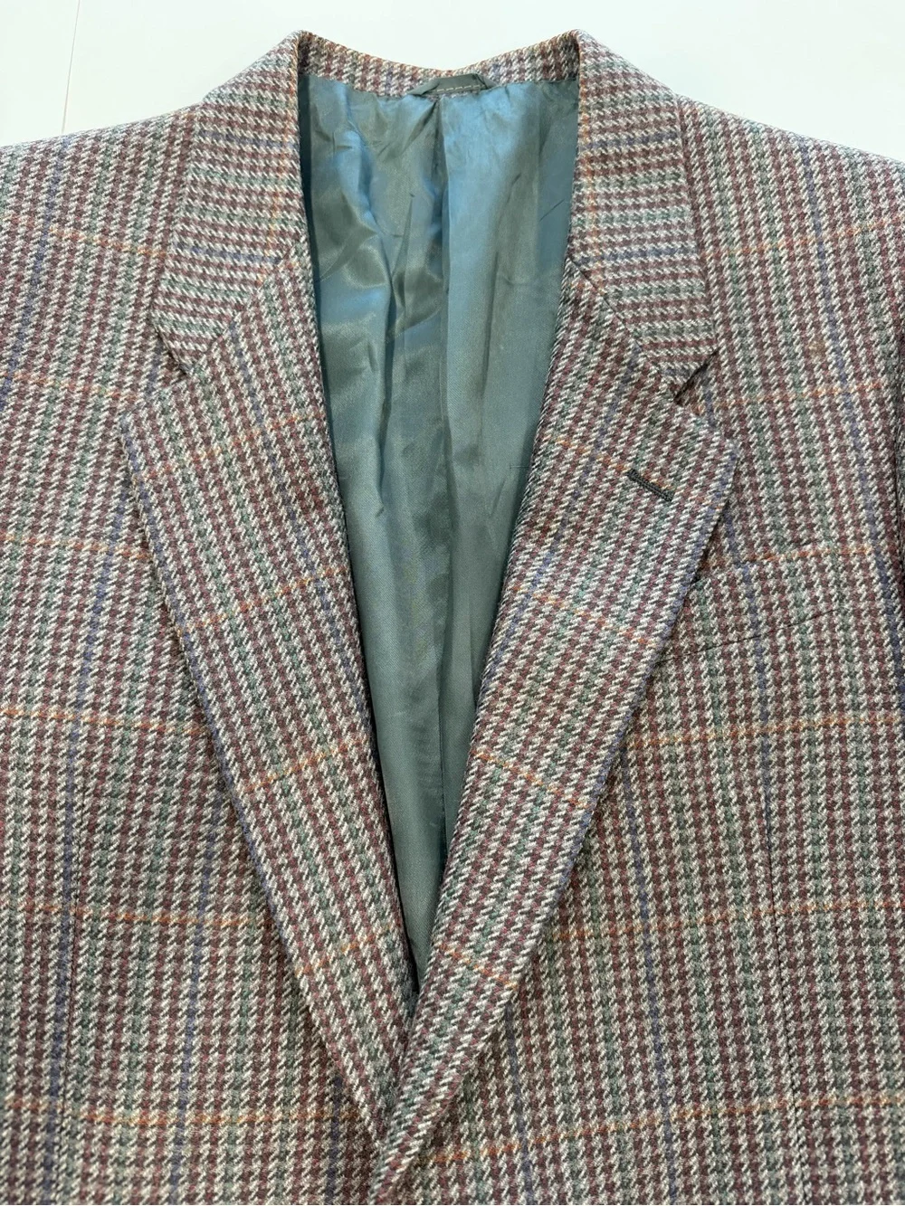 Vintage Marzotto Serie Oro Brown Houndstooth Italian Wool Zignone Blazer (48 R)